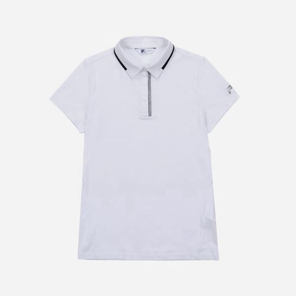 Fila Golf Basic Color S/S Women's Polo Shirts - White,NZ 857-12843